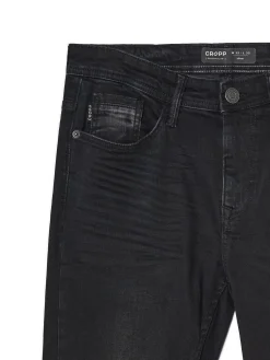 Online Cropp Czarne jeansy slim czarny