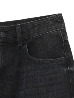 Best Cropp Czarne jeansy straight PETITE czarny