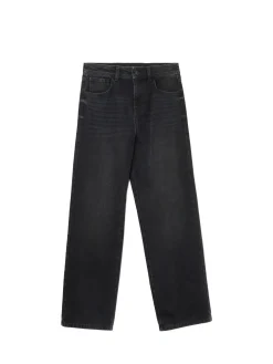 Best Cropp Czarne jeansy straight PETITE czarny