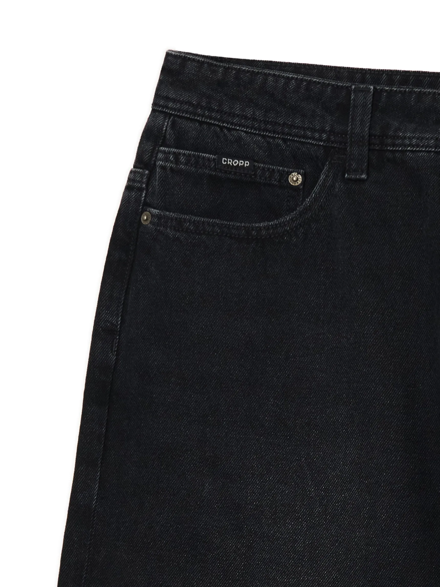 Clearance Cropp Czarne jeansy super baggy czarny