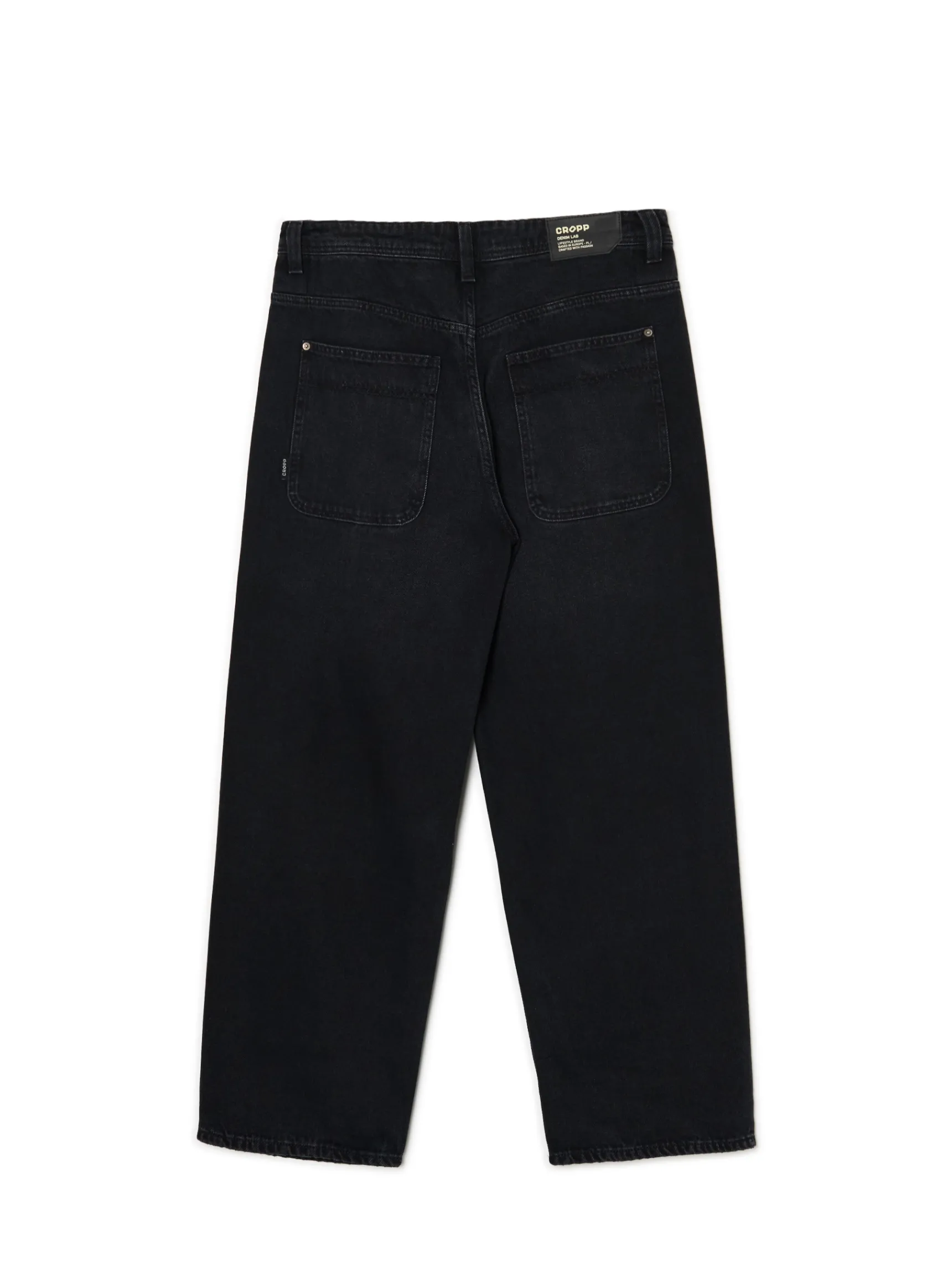 Clearance Cropp Czarne jeansy super baggy czarny