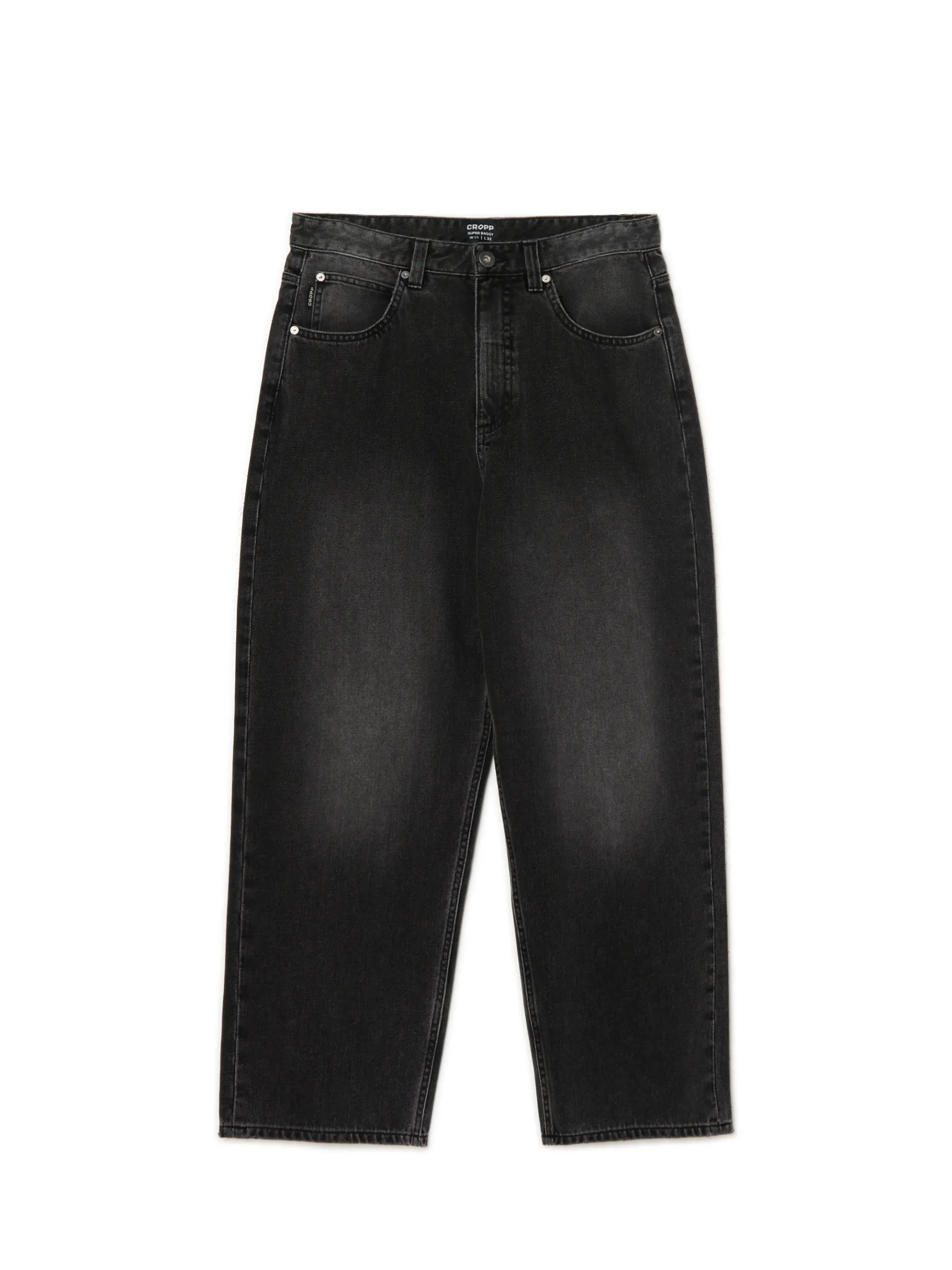 Discount Cropp Czarne jeansy super baggy czarny