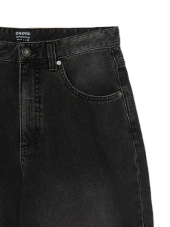 Discount Cropp Czarne jeansy super baggy czarny