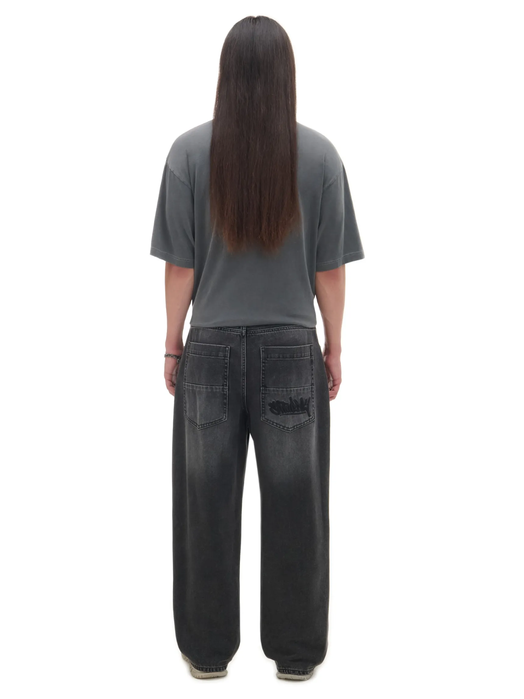 Discount Cropp Czarne jeansy super baggy czarny