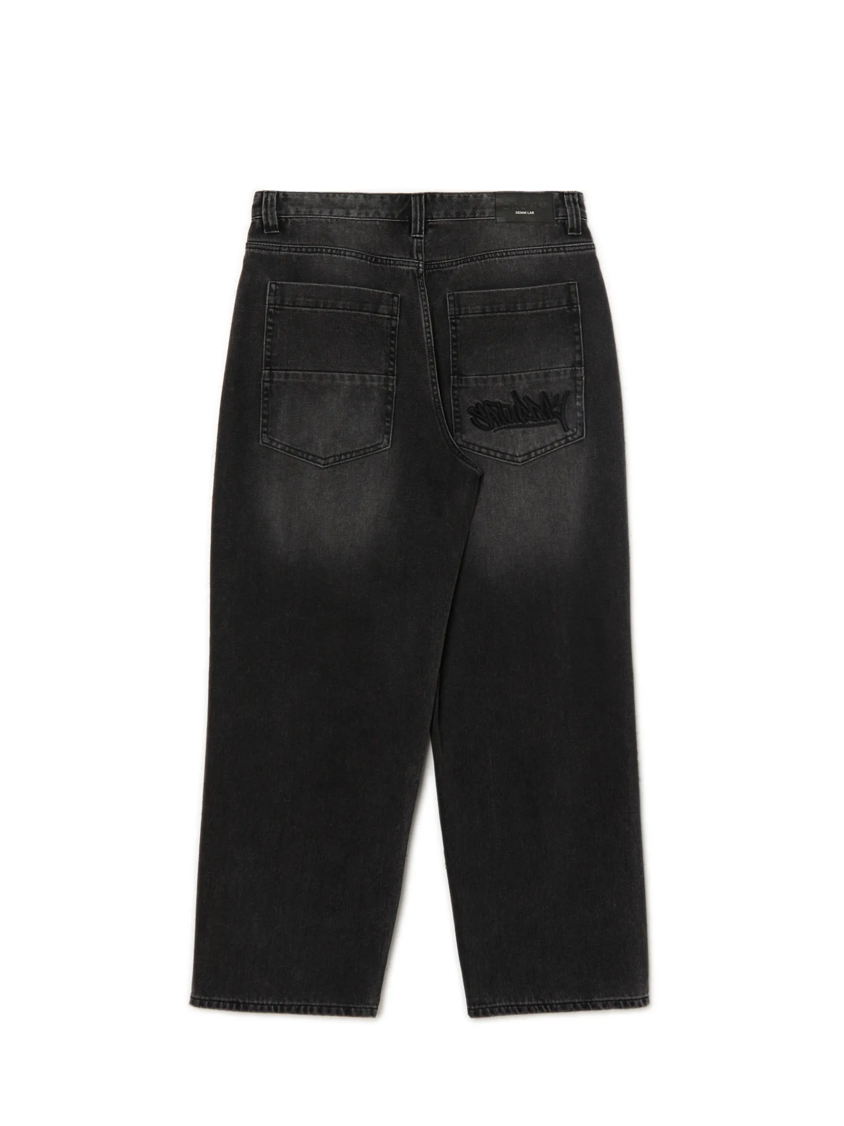 Discount Cropp Czarne jeansy super baggy czarny