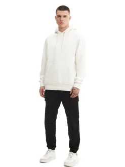 Outlet Cropp Czarne joggery basic z kieszeniami cargo czarny