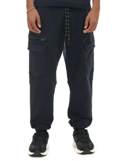 Best Cropp Czarne joggery cargo czarny