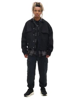 Best Cropp Czarne joggery cargo czarny