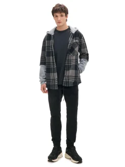 Hot Cropp Czarne joggery z kieszeniami cargo czarny