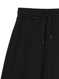 Outlet Cropp Czarne joggery z wysokim stanem czarny