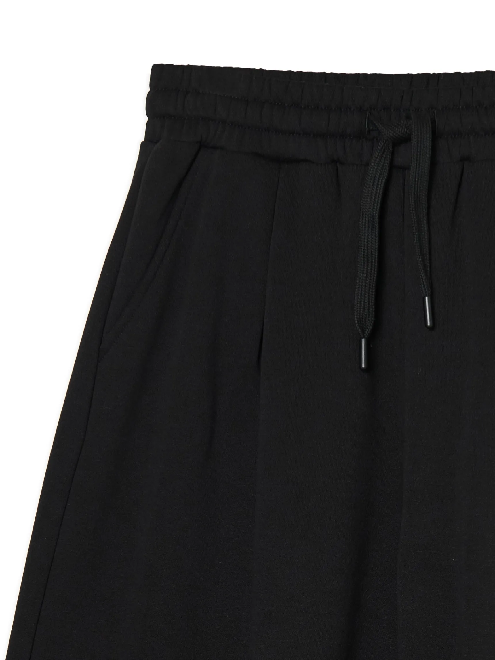 Outlet Cropp Czarne joggery z wysokim stanem czarny