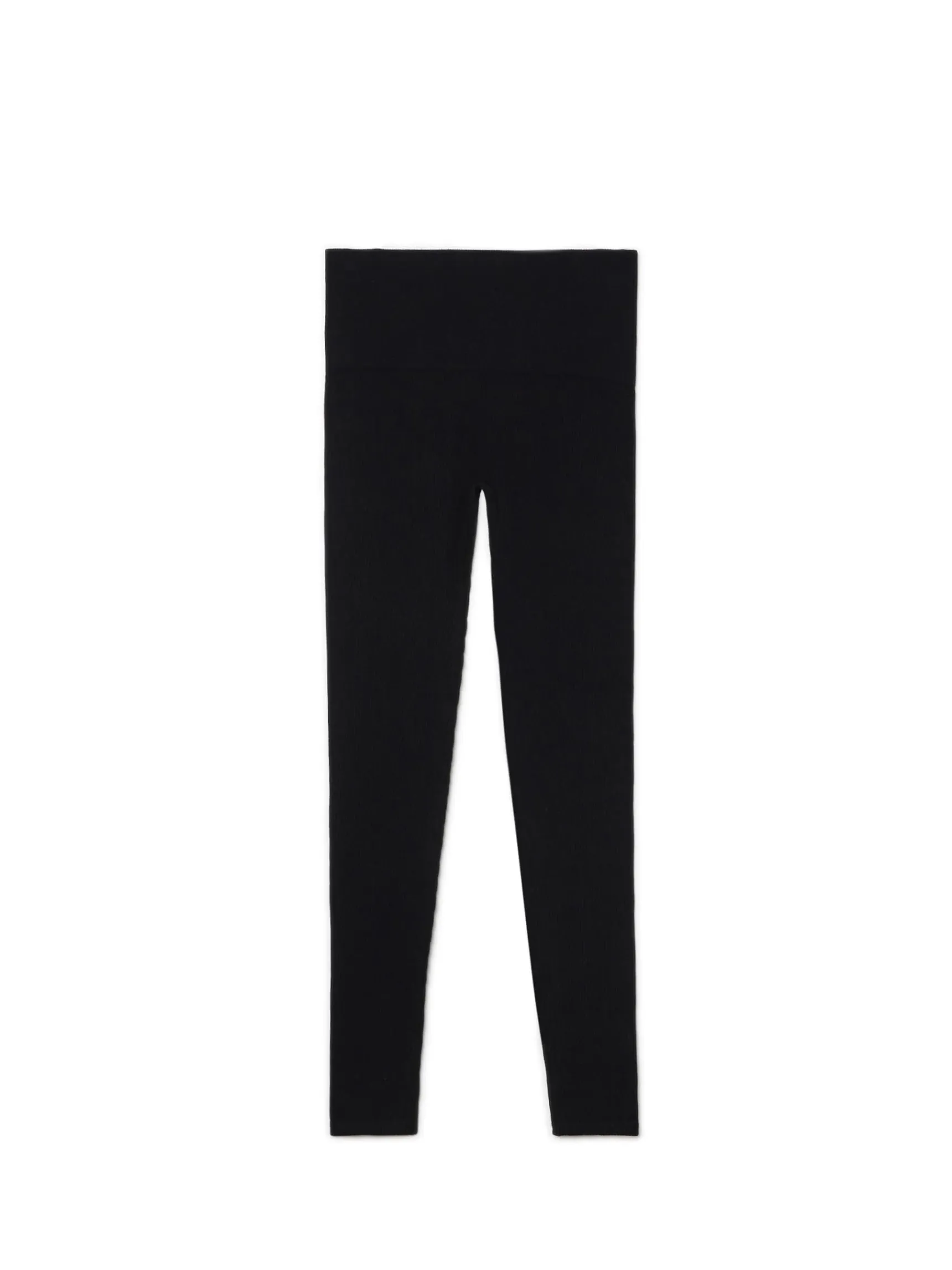 Clearance Cropp Czarne prążkowane legginsy czarny