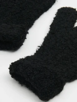 Online Cropp Czarne rękawiczki z domieszką wełny czarny