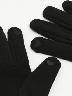 Online Cropp Czarne rękawiczki z haftem czarny