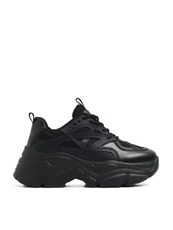 Clearance Cropp Czarne sneakersy chunky czarny