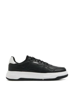 Sale Cropp Czarne sneakersy z białymi elementami czarny