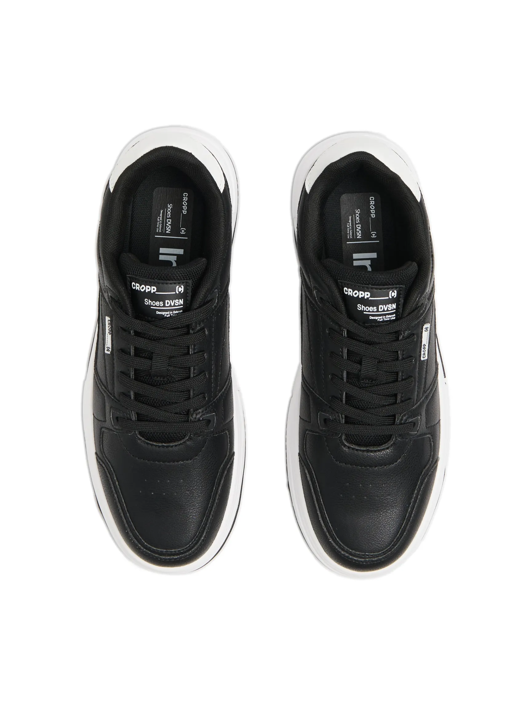Sale Cropp Czarne sneakersy z białymi elementami czarny