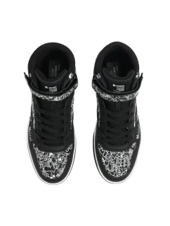 Hot Cropp Czarne sneakersy z komiksowym nadrukiem czarny