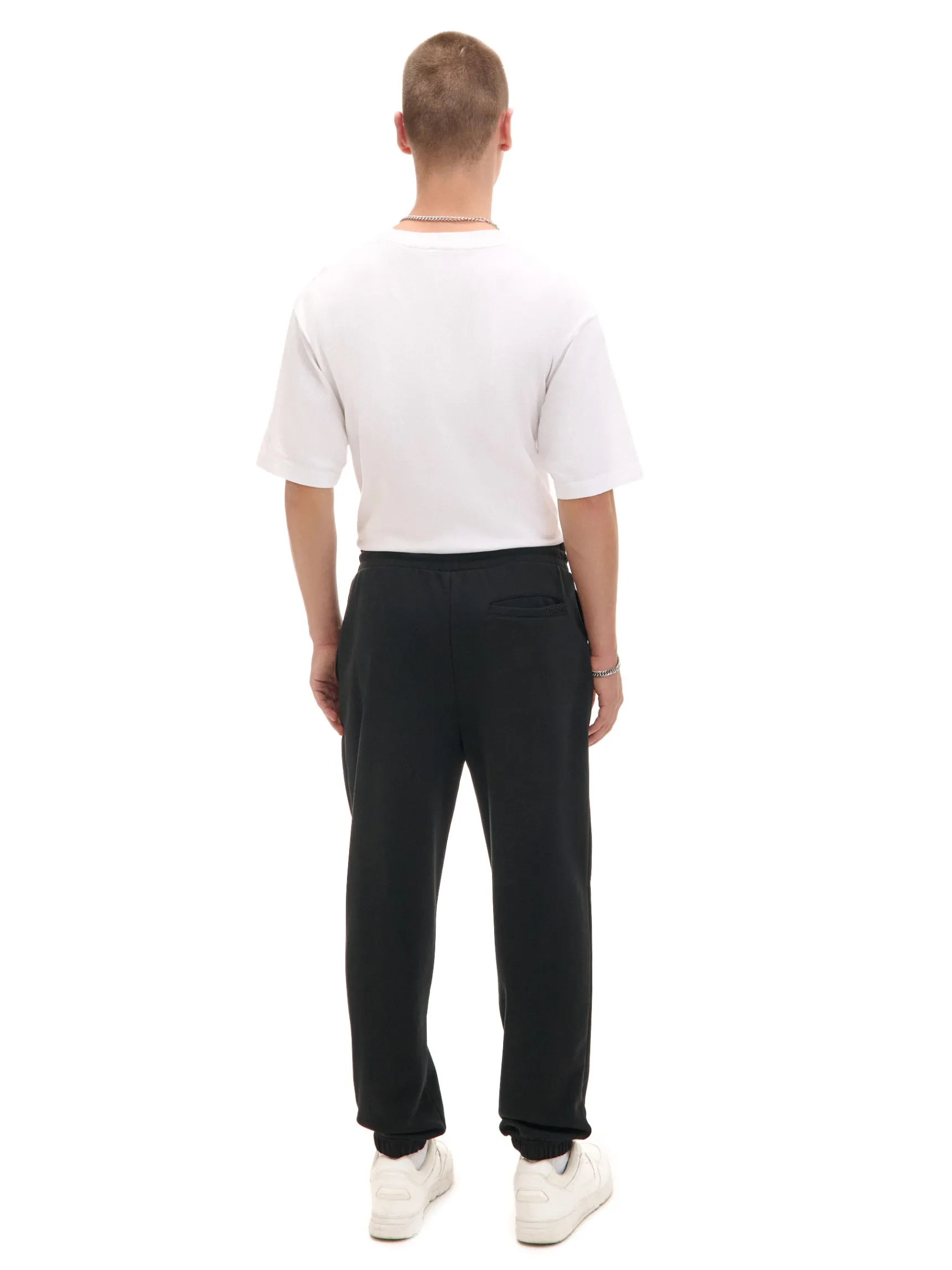 Sale Cropp Czarne spodnie dresowe joggery basic czarny