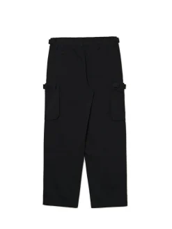Discount Cropp Czarne spodnie loose z regulacją czarny