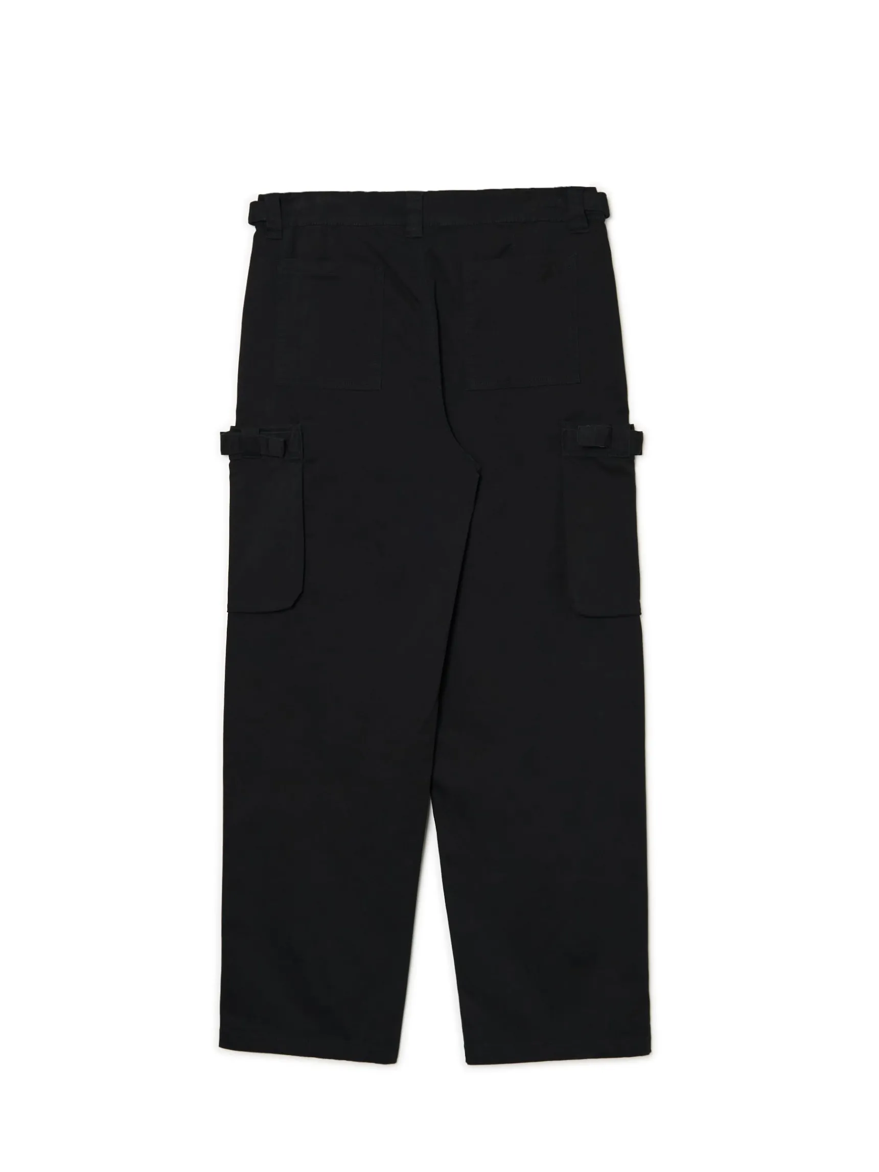 Discount Cropp Czarne spodnie loose z regulacją czarny