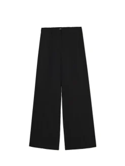 Sale Cropp Czarne spodnie tailoring czarny