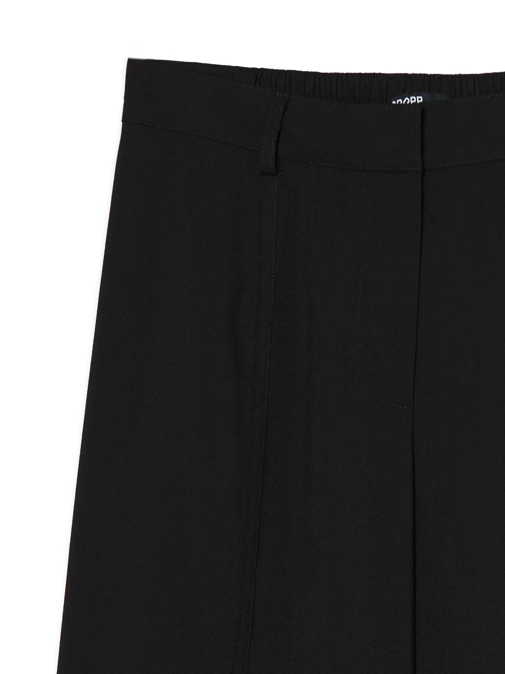 Sale Cropp Czarne spodnie tailoring czarny