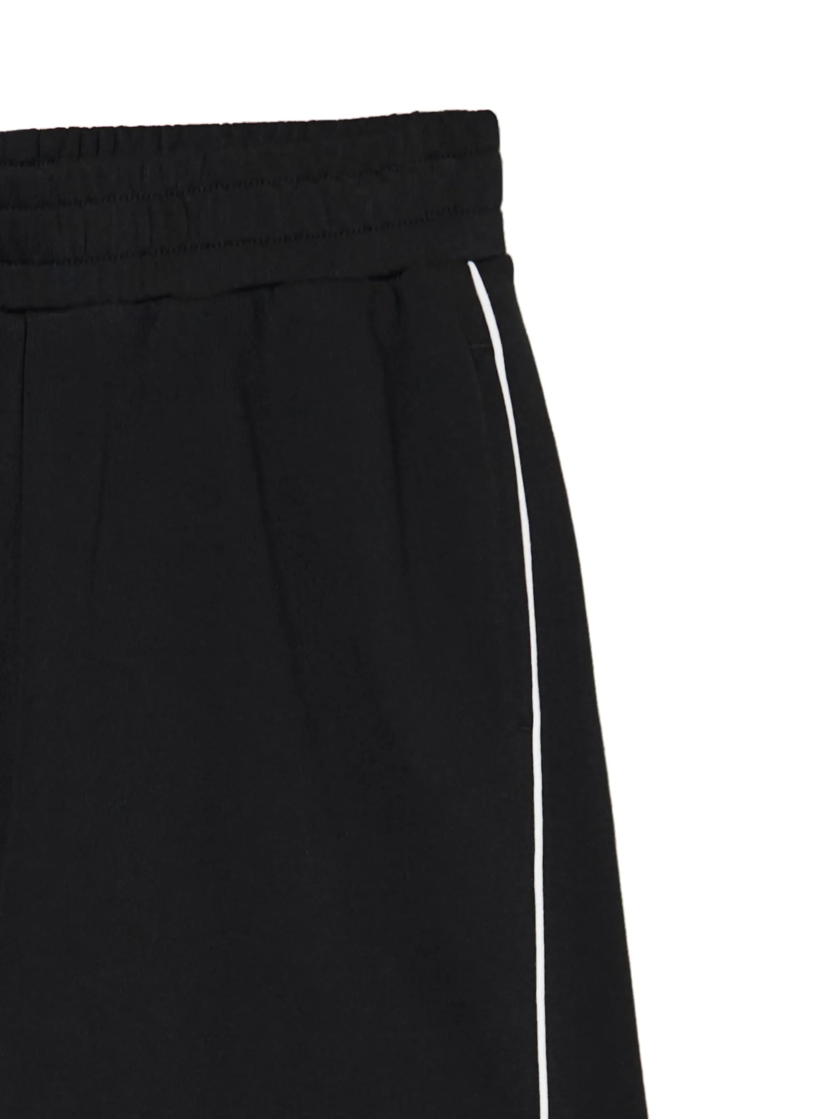 Hot Cropp Czarne spodnie wide leg z wysokim stanem czarny
