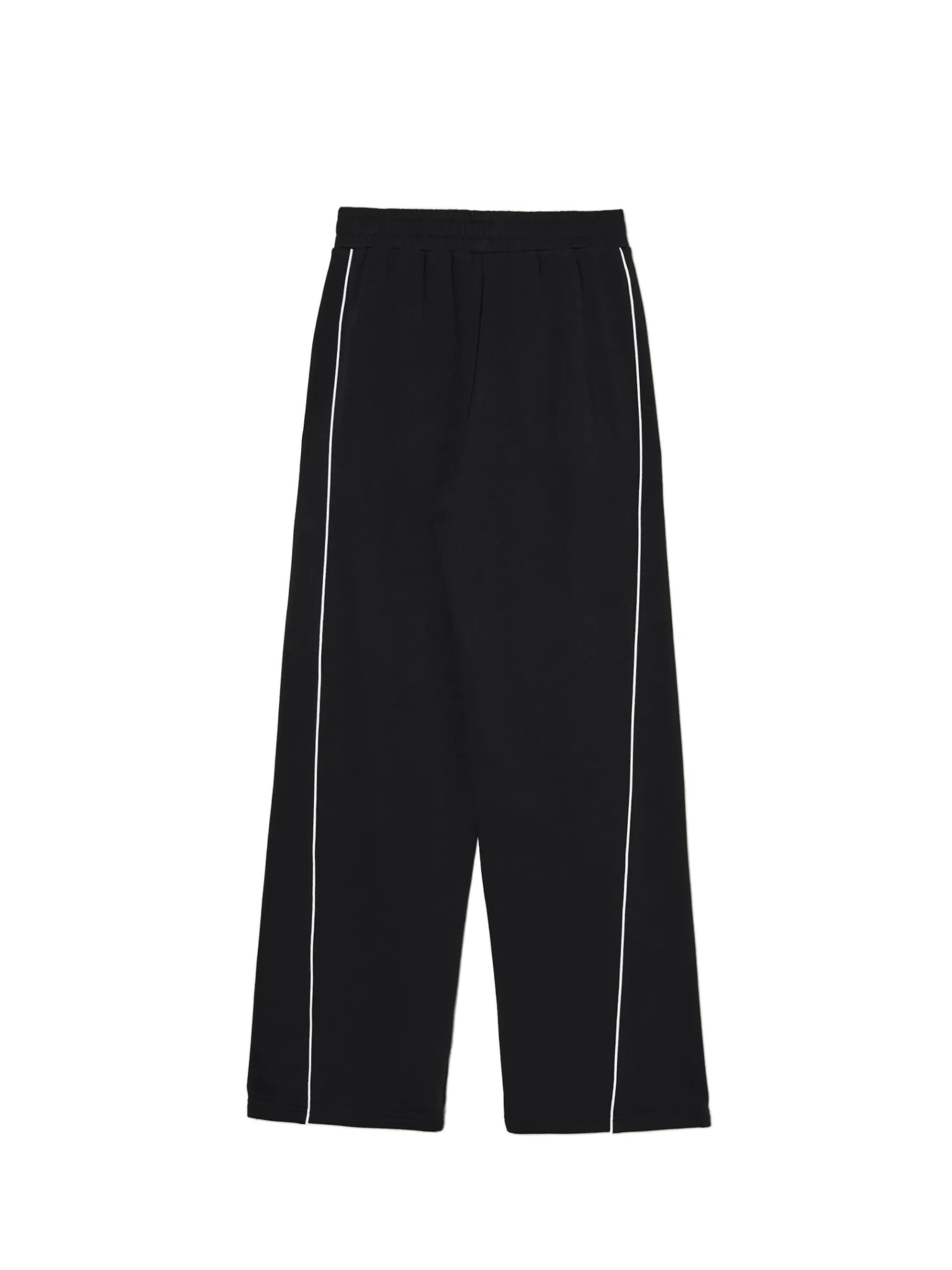 Hot Cropp Czarne spodnie wide leg z wysokim stanem czarny