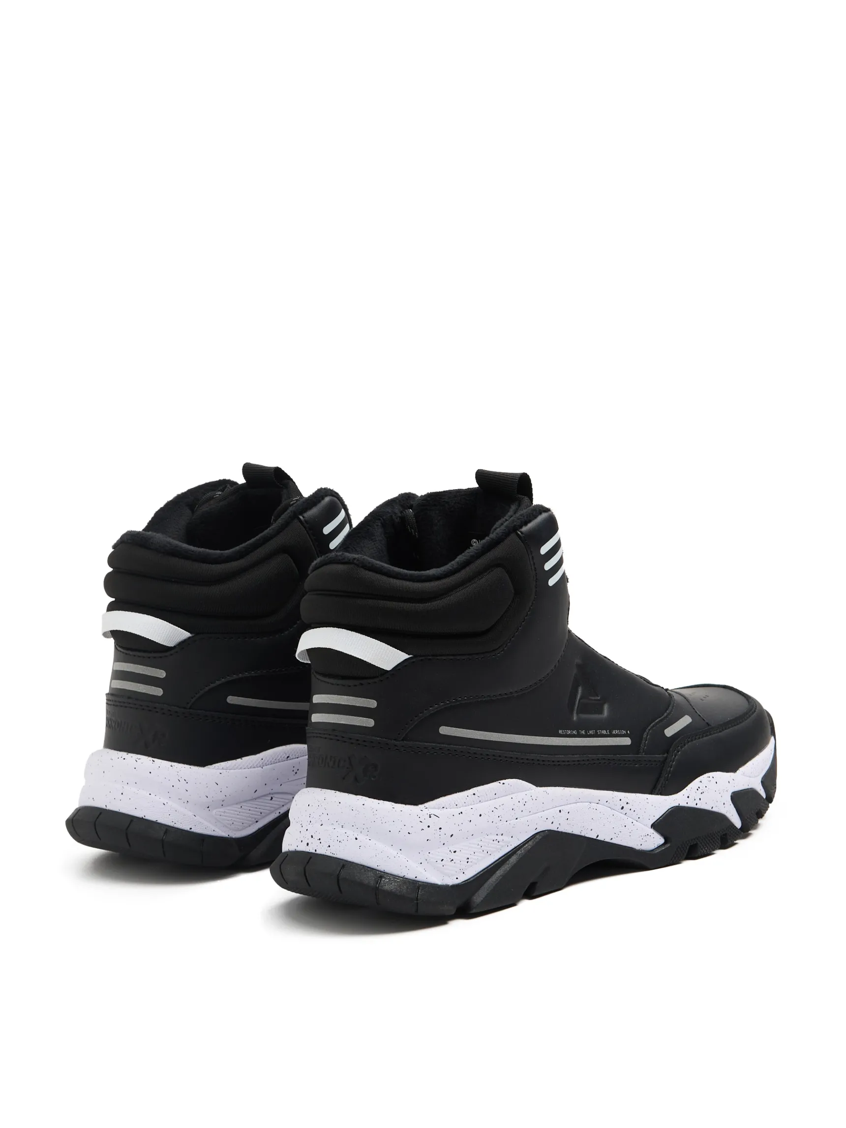 Fashion Cropp Czarne wysokie sneakersy na zimę czarny