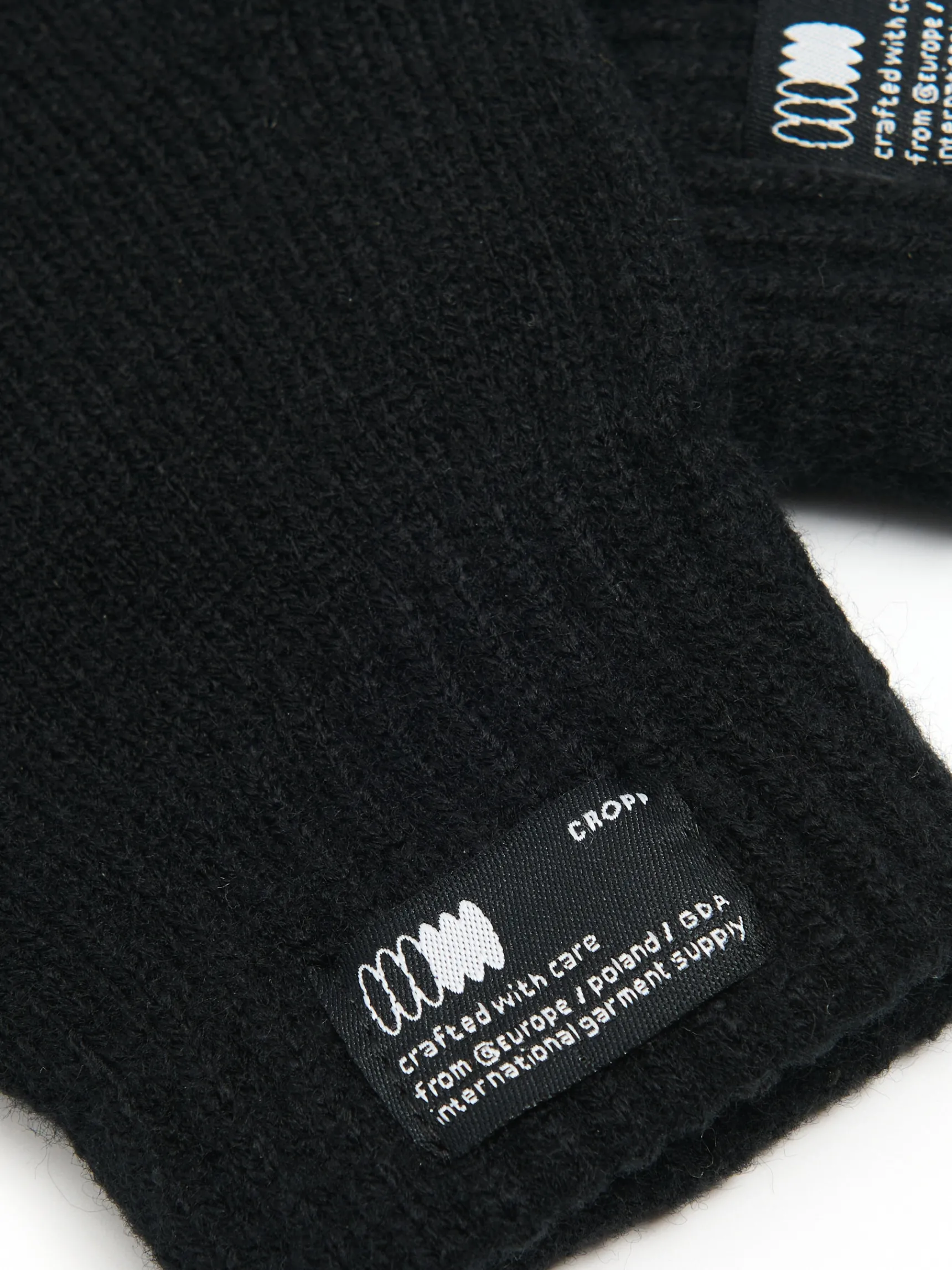 Fashion Cropp Czarne zimowe rękawiczki czarny