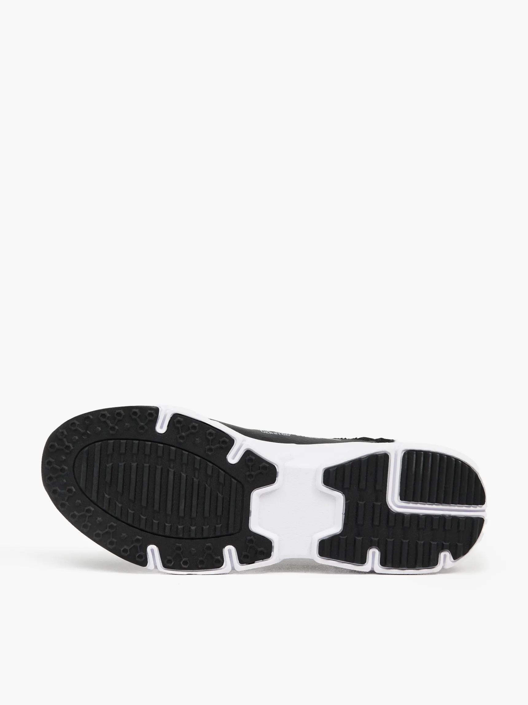 Best Cropp Czarno-białe sneakersy z odblaskowymi detalami biały