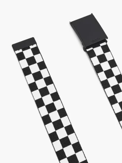 Online Cropp Czarno- pasek do spodni biały