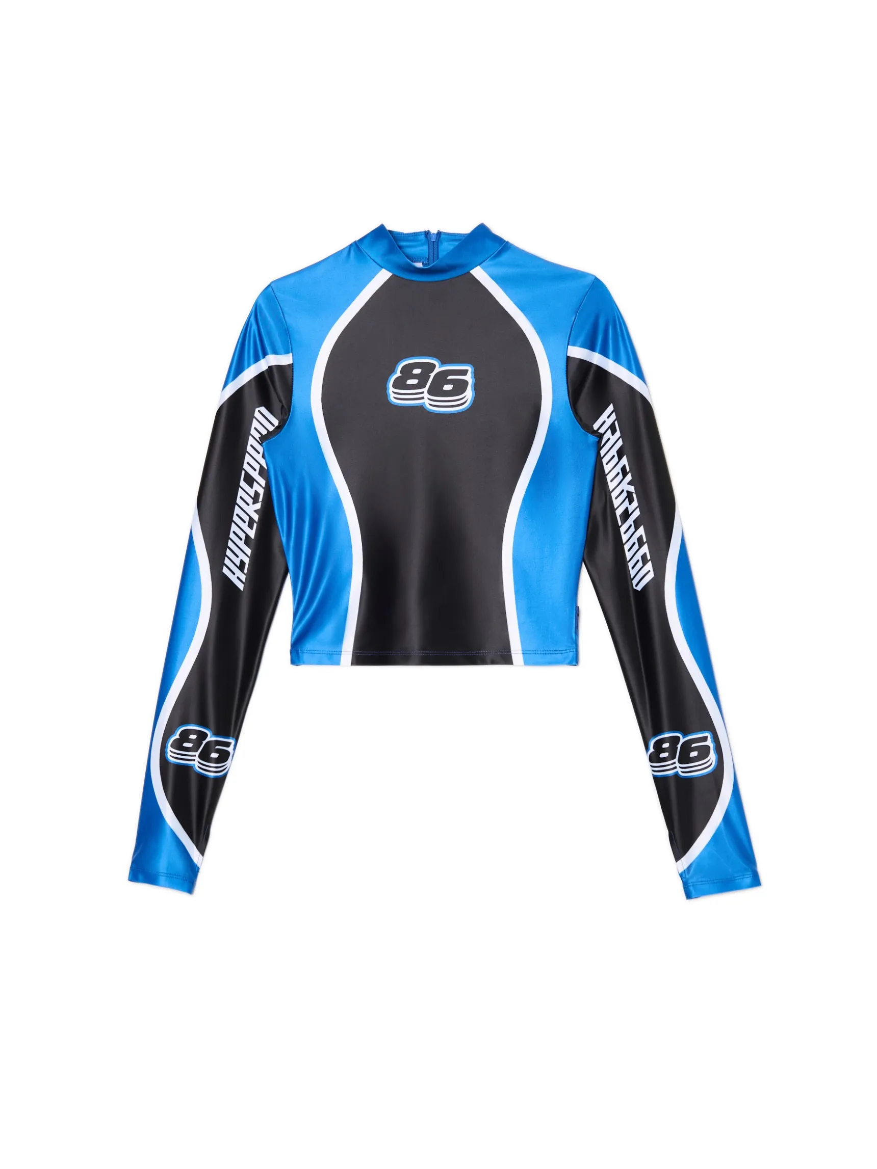 Hot Cropp Czarno-niebieska koszulka longsleeve Baltic Games wielobarwny