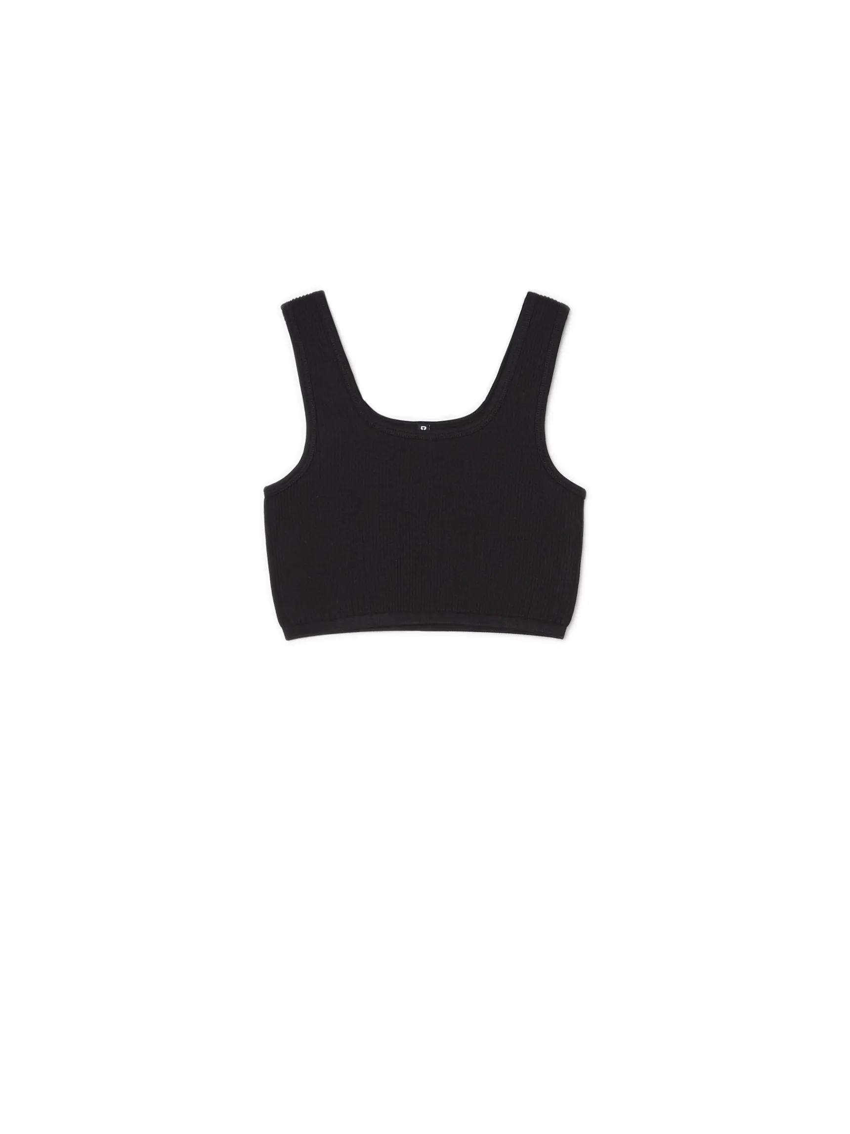 Best Cropp crop top na ramiączkach czarny