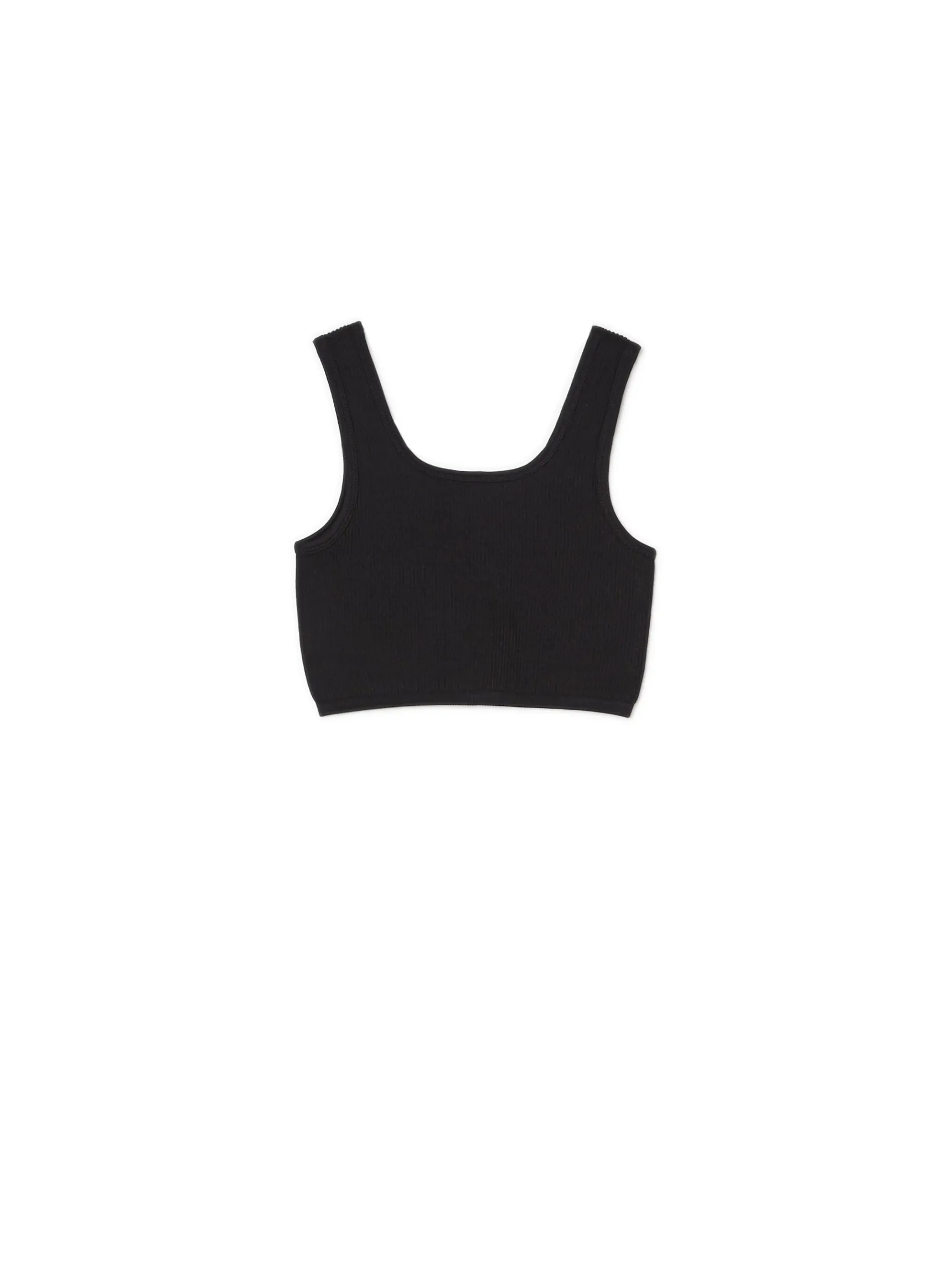 Best Cropp crop top na ramiączkach czarny