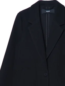 Sale Cropp długi płaszcz czarny