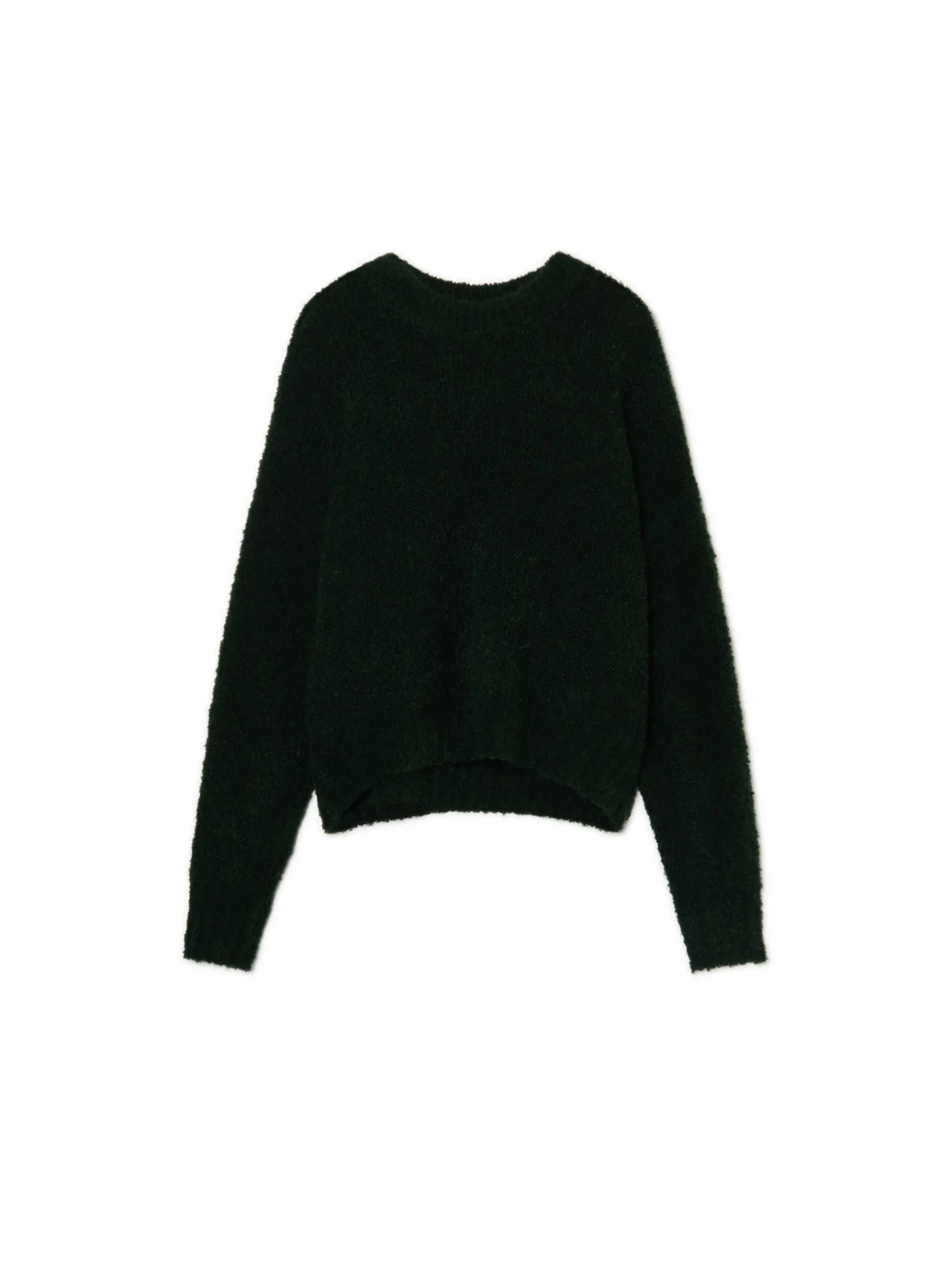 Discount Cropp Czarny gładki sweter zielony