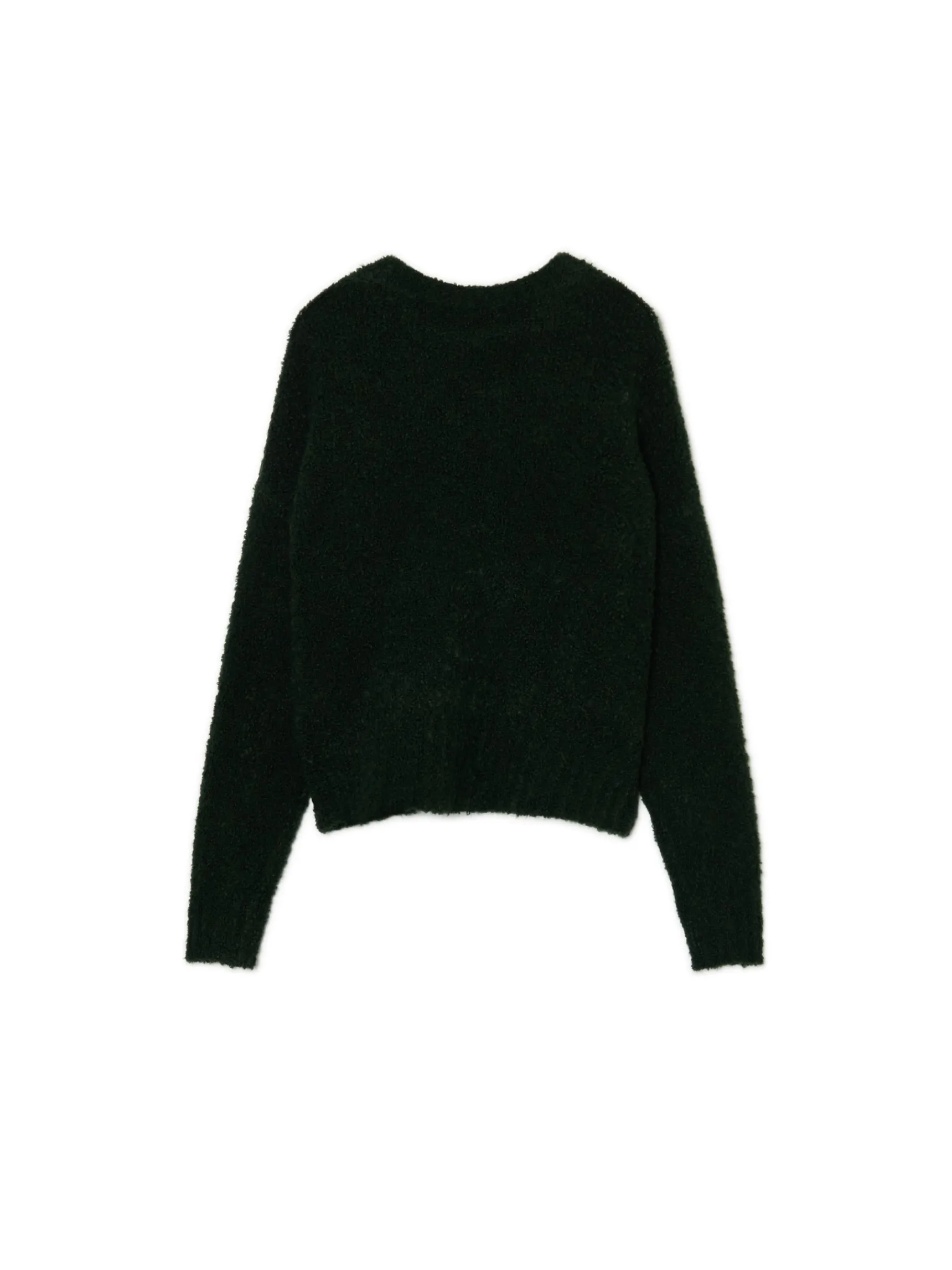 Discount Cropp Czarny gładki sweter zielony