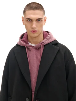 Fashion Cropp klasyczny płaszcz czarny