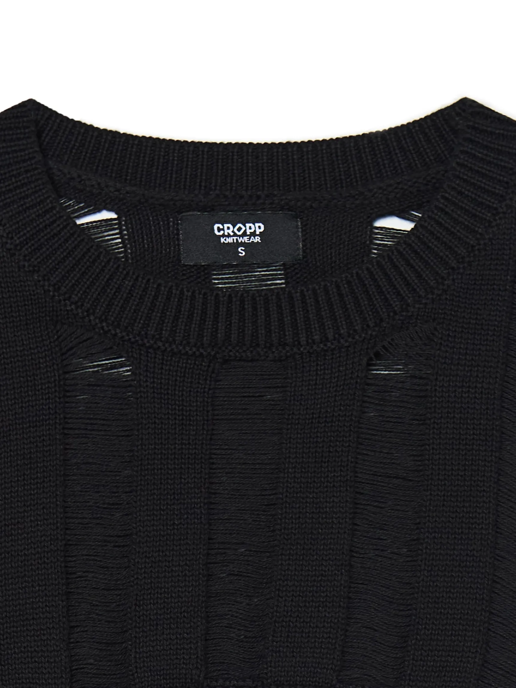 Discount Cropp krótki sweter czarny