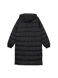 Clearance Cropp płaszcz puffer z kapturem czarny