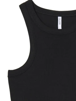 Sale Cropp prążkowany top czarny