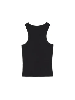 Sale Cropp prążkowany top czarny