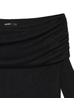 Sale Cropp sweter typu carmen czarny