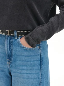 Discount Cropp sweter z efektem sprania czarny