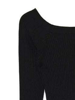 Hot Cropp sweter z odkrytymi ramionami czarny