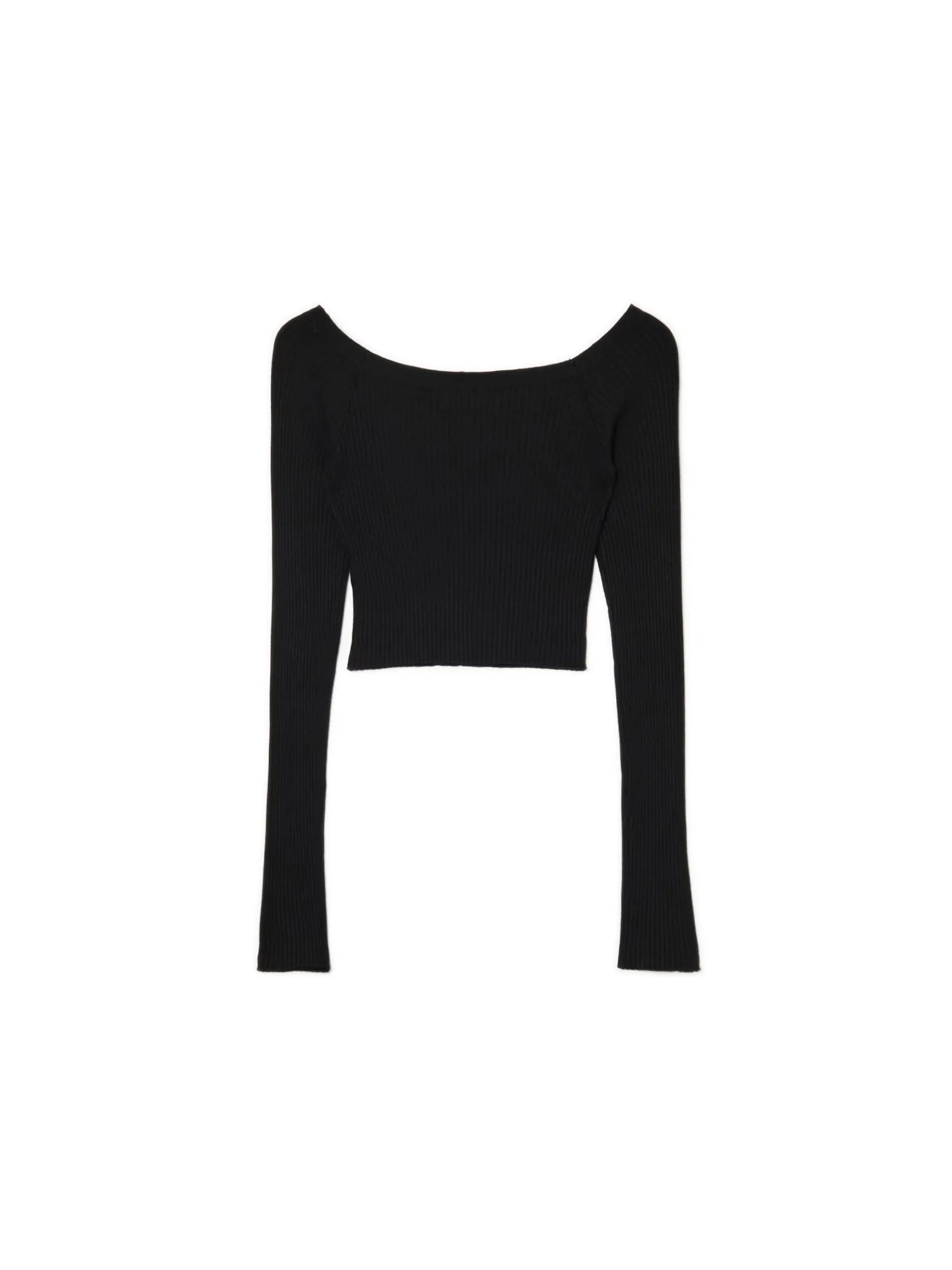 Hot Cropp sweter z odkrytymi ramionami czarny