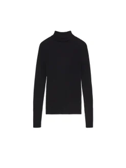 Online Cropp sweter z półgolfem czarny