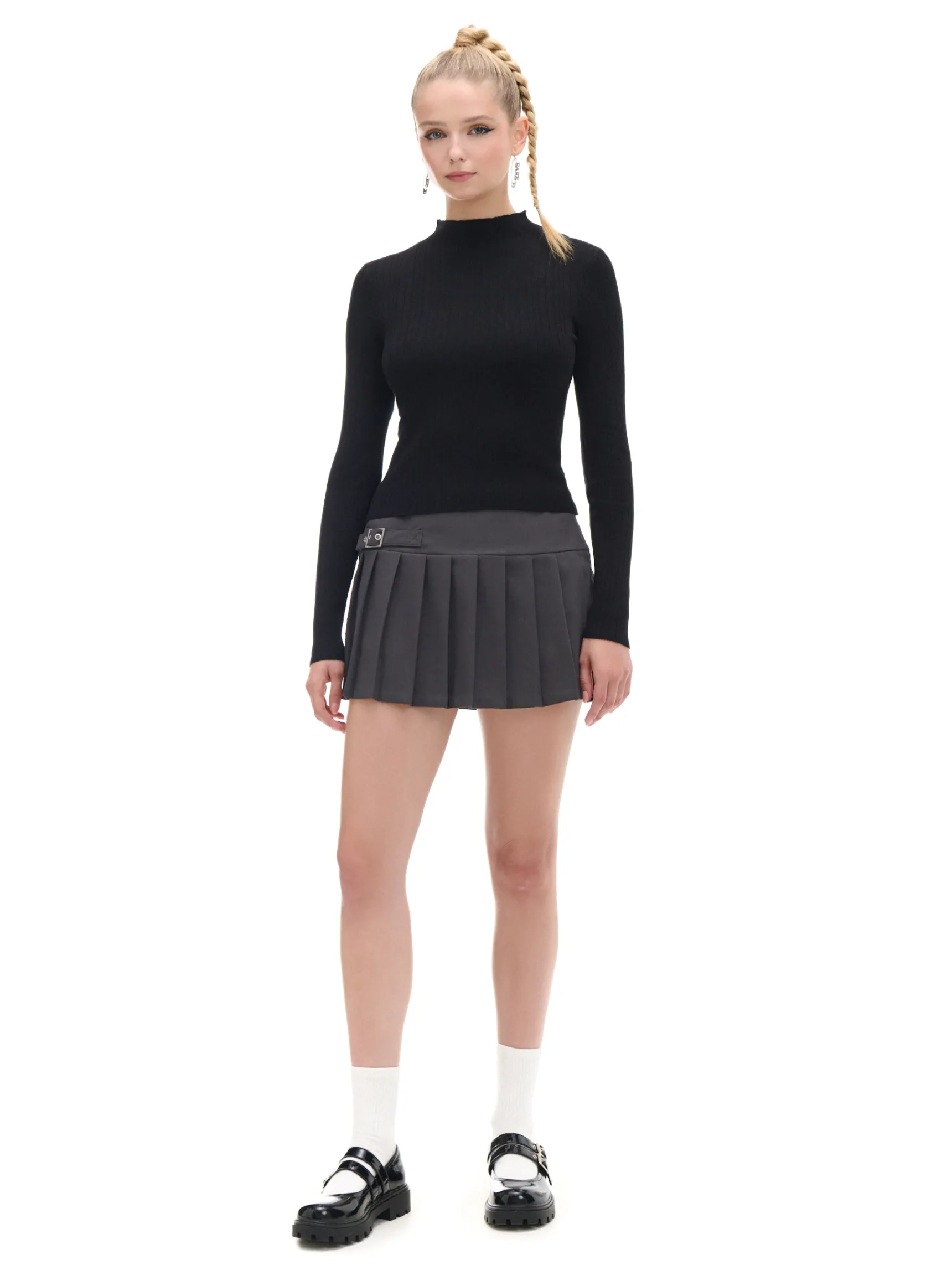 Hot Cropp sweter z półgolfem czarny
